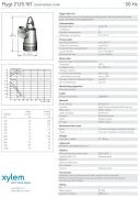 FLYGT BS 2125.181 HT (234) Aluminyum Gövde Soğutmalı Aşındırıcı ve Korozif Sıvı Dalgıç Pompa, Endüstriyel Drenaj ve Transfer Pompası