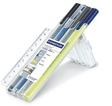 Staedtler Triplus Mobile Office 4'lü Set (Fineliner-Tükenmez Kalem-Versatil-İşaretleme Kalemi)