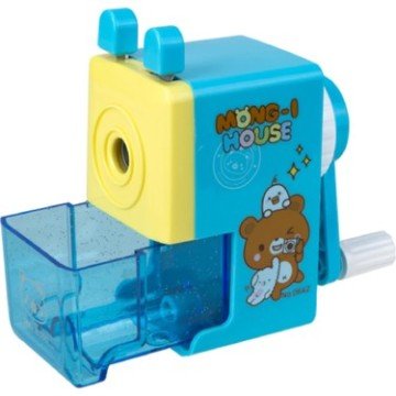 Deli Küçük Boy Masaüstü Kollu Kalemtraş Mavi