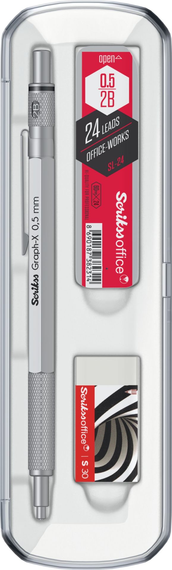 Scrikss Graph-X Üçlü Set 0.5 Saten Gri