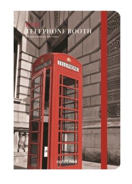 Scrikss Notelook Red Telephone Booth A5 Çizgisiz