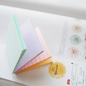 Stickn Magic Çizgili 4'lü Pastel Yapışkanlı Not Kağıdı