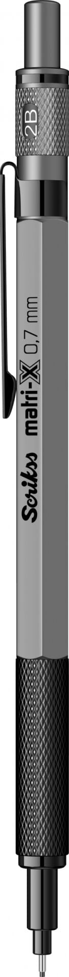 Scrikss Mekanik Kurşun Kalem 0.7mm Matri-X Gri