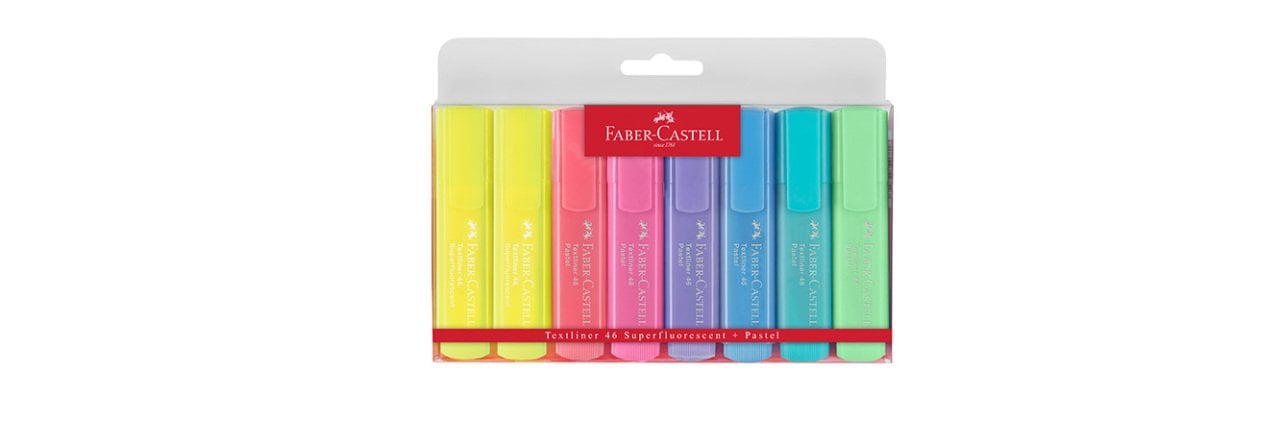 Faber Castell 1546 Pastel Fosforlu Kalem 8'li