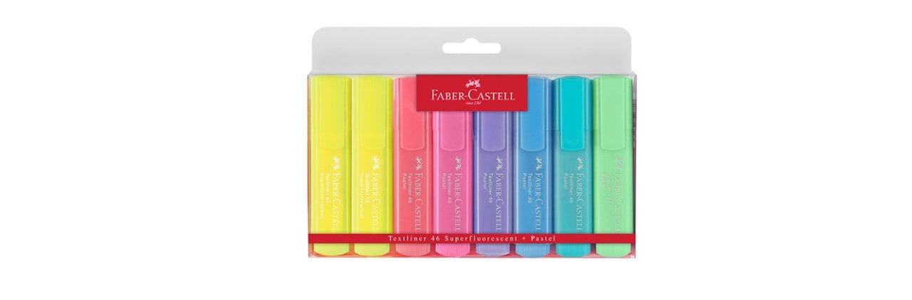 Faber Castell 1546 Pastel Fosforlu Kalem 8'li