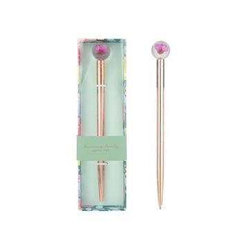 Syloon Metal Rosegold Çiçekli 1.0 Tükenmez Kalem