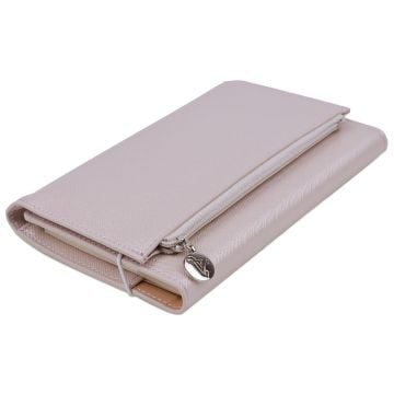 Victoria's Journals Zipco Clutch Yumuşak Koruyuculu Lastikli Fermuarlı Cepli Çizgili Blok Not Defteri / Gümüş