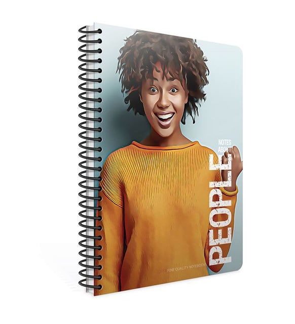 Gıpta People Sert Kapak Spiralli Çizgili Defter