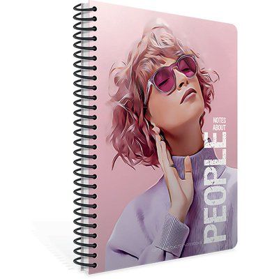 Gıpta People Sert Kapak Spiralli Çizgili Defter