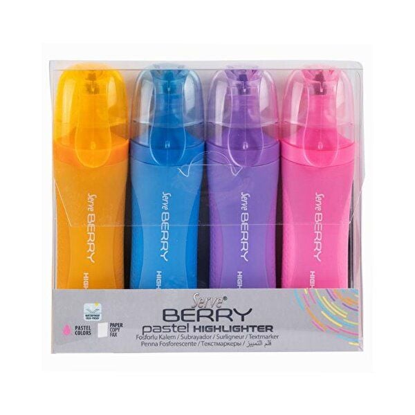Serve Berry Mini 4'lü Pastel Highlighter