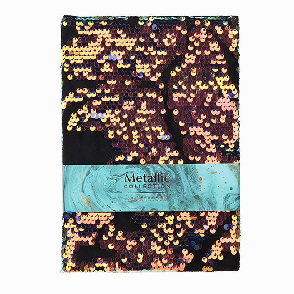 Pyrus A5 Pullu Çizgili Defter Turkuaz Gold
