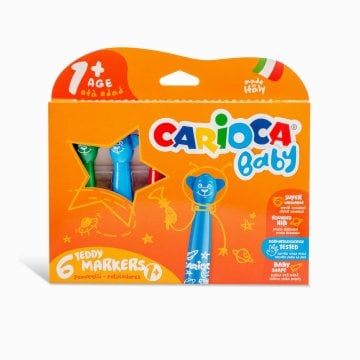 Carioca Teddy Jumbo Bebek Keçeli Kalem 6'lı