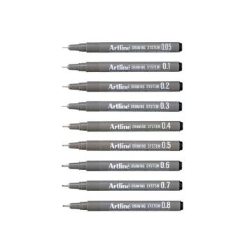 Artline Drawing System Teknik Çizim Kalemleri Siyah