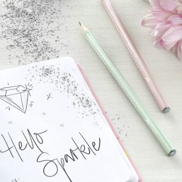 Faber Castell Sparkle Işıltılı Kurşun Kalem Pearl Silver