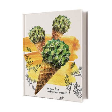 Deffter Cactus Icecream Çizgili Defter