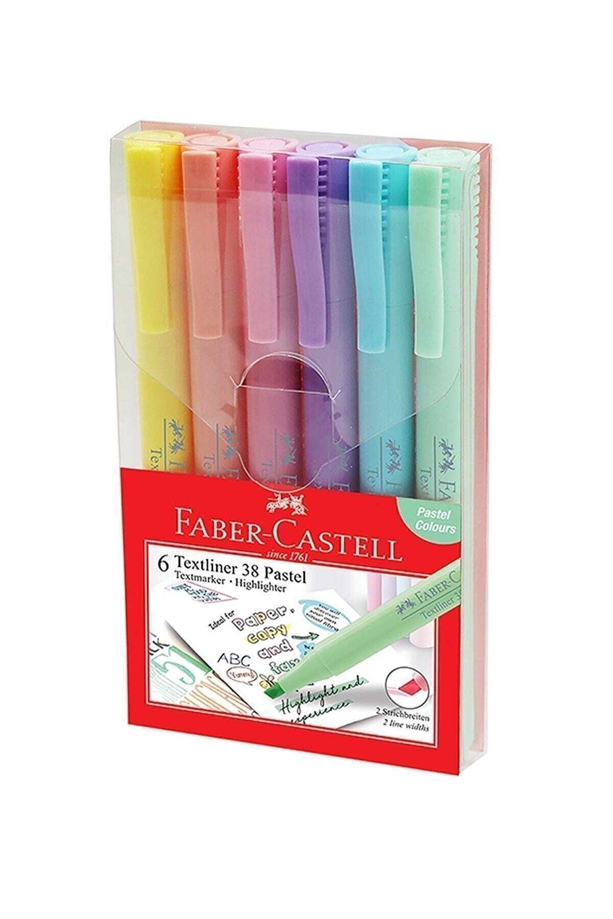 Faber Castell Textliner 38 Pastel 6'lı Set