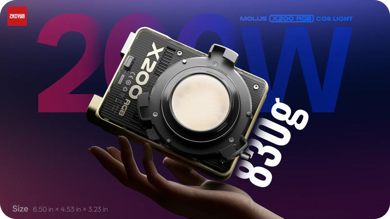 Zhiyun Molus X200: Kompakt Güç, Profesyonel Aydınlatma Deneyimi