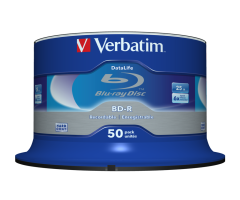 Verbatim BD-R SL Datalife 25GB 6x 50 Pack Spindle