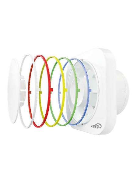 125 mm (12,5 cm) Renk Değiştirebilir Ön Panelli Banyo Fanı (DISC BEYAZ 5C)