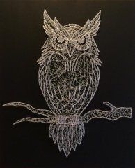 String Art Baykuş Duvar Panosu