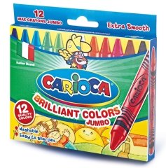 Carioca Jumbo Yıkanabilir Pastel Boya Kalemi 12 Renk - 42369