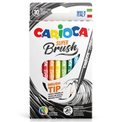 Carioca Super Brush Fırça Uçlu Keçeli Boya Kalemi 10'lu - 42937