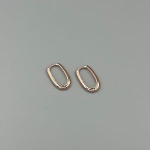 Choice Gümüş Oval Sallantılı Küpe Rose
