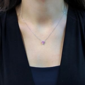 Choice Gümüş Pembe Kalp Kolye