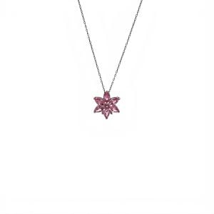 Choice Gümüş Pembe Lotus  Çiçeği Kolye