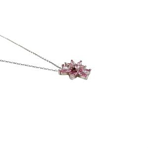 Choice Gümüş Pembe Lotus  Çiçeği Kolye