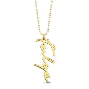 İsimli Gümüş Kolye El Yazılı Trend Gold
