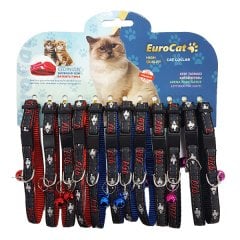 EuroCat Kedi Boyun Tasması Çizgi Des.10mm28cm (12 Li)