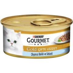 Purina Gourmet Gold Okyanus Balıklı Ve Sebzeli Kedi Konservesi 85 gr