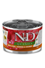 N&D Quinoa Skin&Coat Ringa Balığı & Hindistan Cevizi Mini 140 Gr