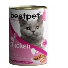 Bestpet Tavuklu Jöleli Yavru Konserve Kedi Maması 400gr