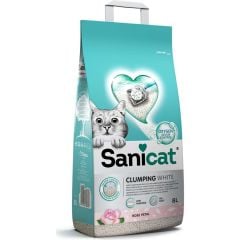 Sanicat Clumping White Rose Oksijen Kontrol Kedi Kumu 8 Lt