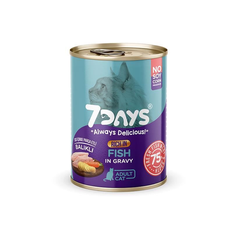 7Days Taze Balık Etli Yetişkin Kedi Maması 415gr