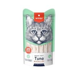 Wanpy Ton Balıklı ve Deniz Taraklı Krema Kedi Ödülü 25x14gr