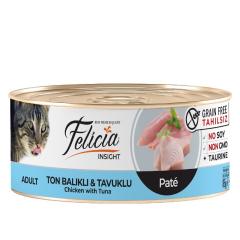 Felicia Tahılsız Ton Balıklı Tavuklu Kıyılmış Kedi Konservesi 85 Gr