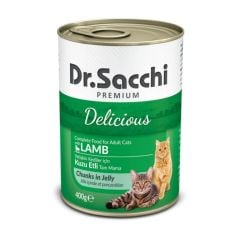 Dr.Sacchi Kuzu Etli Yetişkin Konserve Kedi Maması 400gr