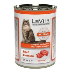 Lavital Adult Tahılsız Biftekli Konserve Kedi Maması 400gr