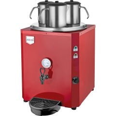 3 Demlikli Jumbo Çay Makinesi 40 lt Şamandıralı (Şebekeden Su Alma)