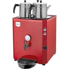 3 Demlikli Jumbo Çay Makinesi 40 lt Şamandıralı (Şebekeden Su Alma)