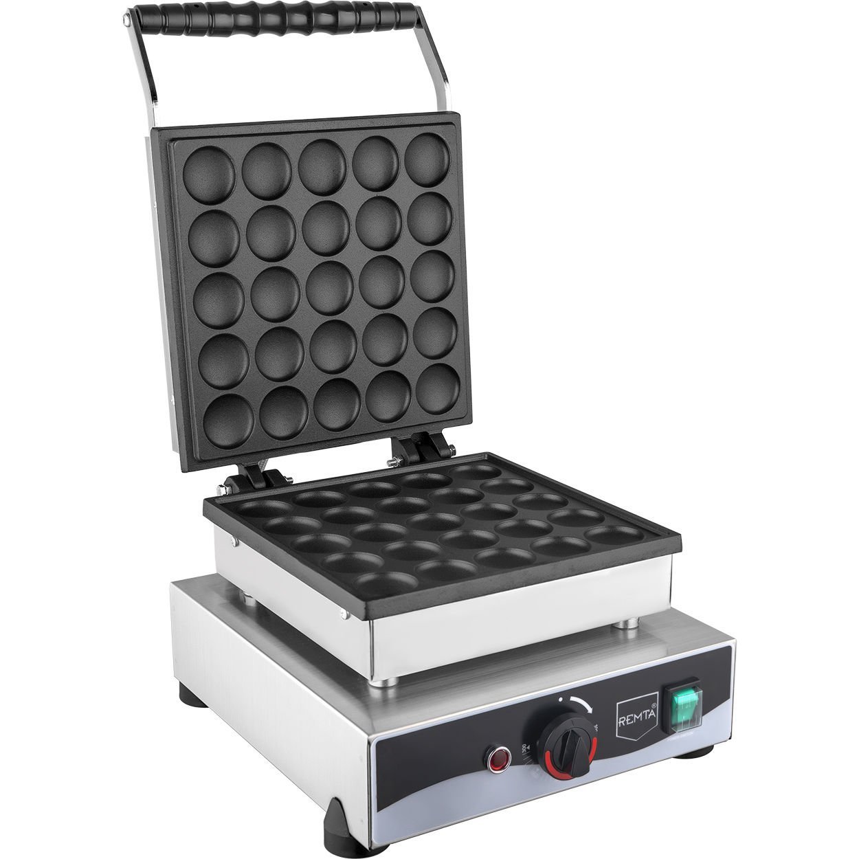 Kapaklı Yuvarlak Bubble Pankek Makinesi Elektrikli