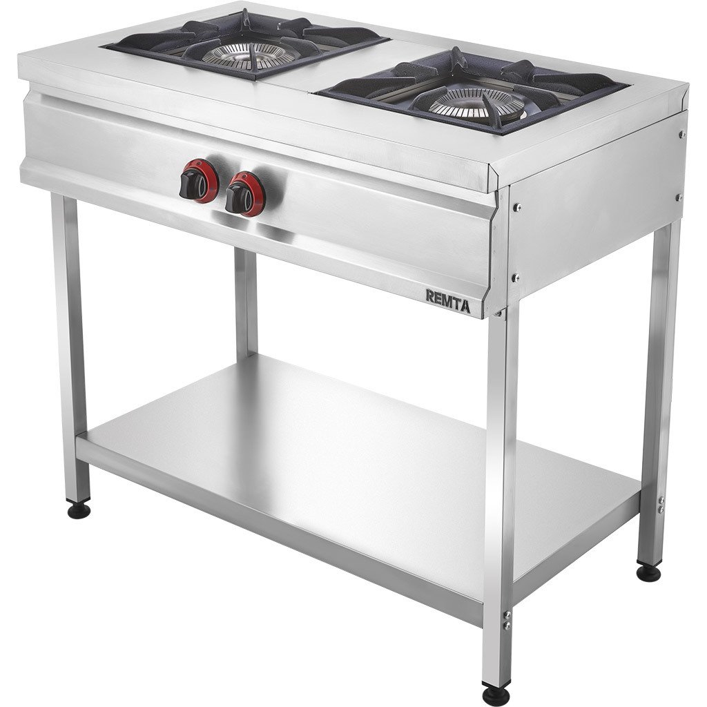 Gas Restaurant Cooker with 2 Legs and Base Shelf