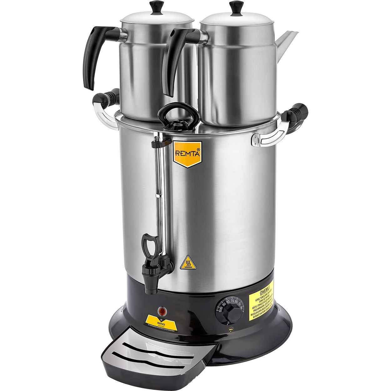 Platin Model Çift Demlikli Çay Makinesi 17 lt (Demlik Dahil) - PT14