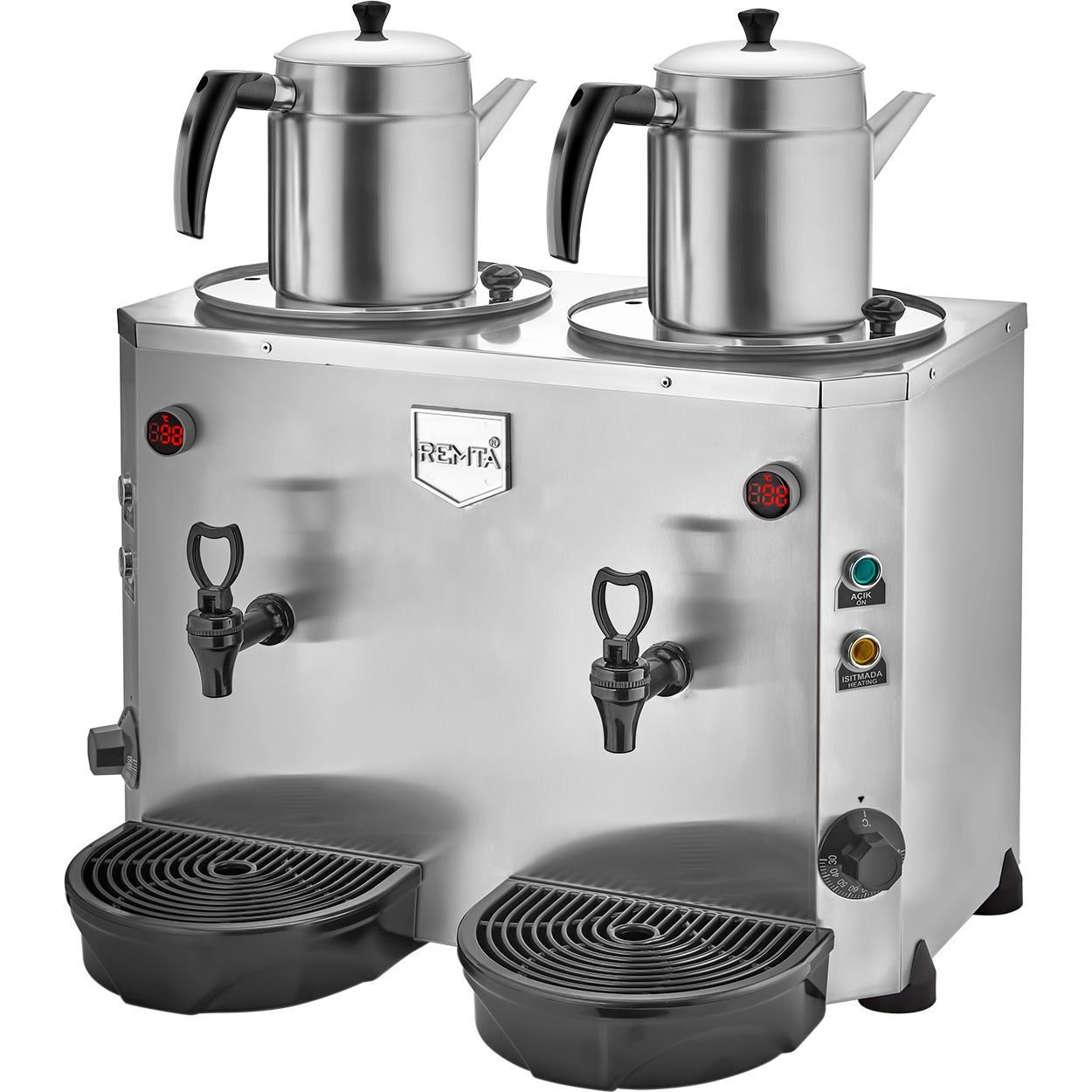 Çift Demlikli Jumbo Çay Makinesi 9+9 lt - DE15