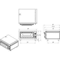 Remta 4'lü Elektrikli Pizza Fırını 62x62 cm - S17