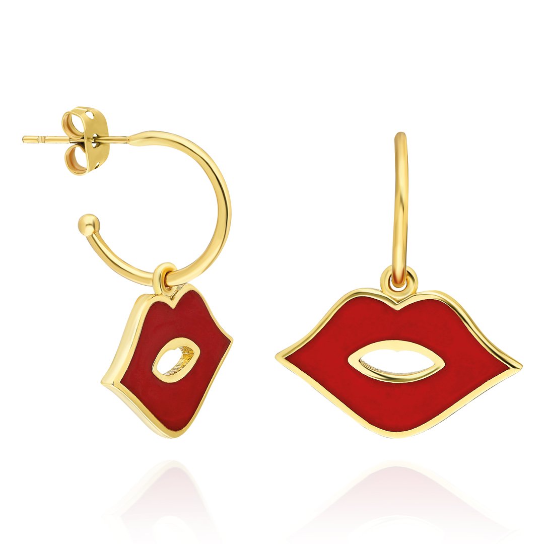 Red Kiss Earrings
