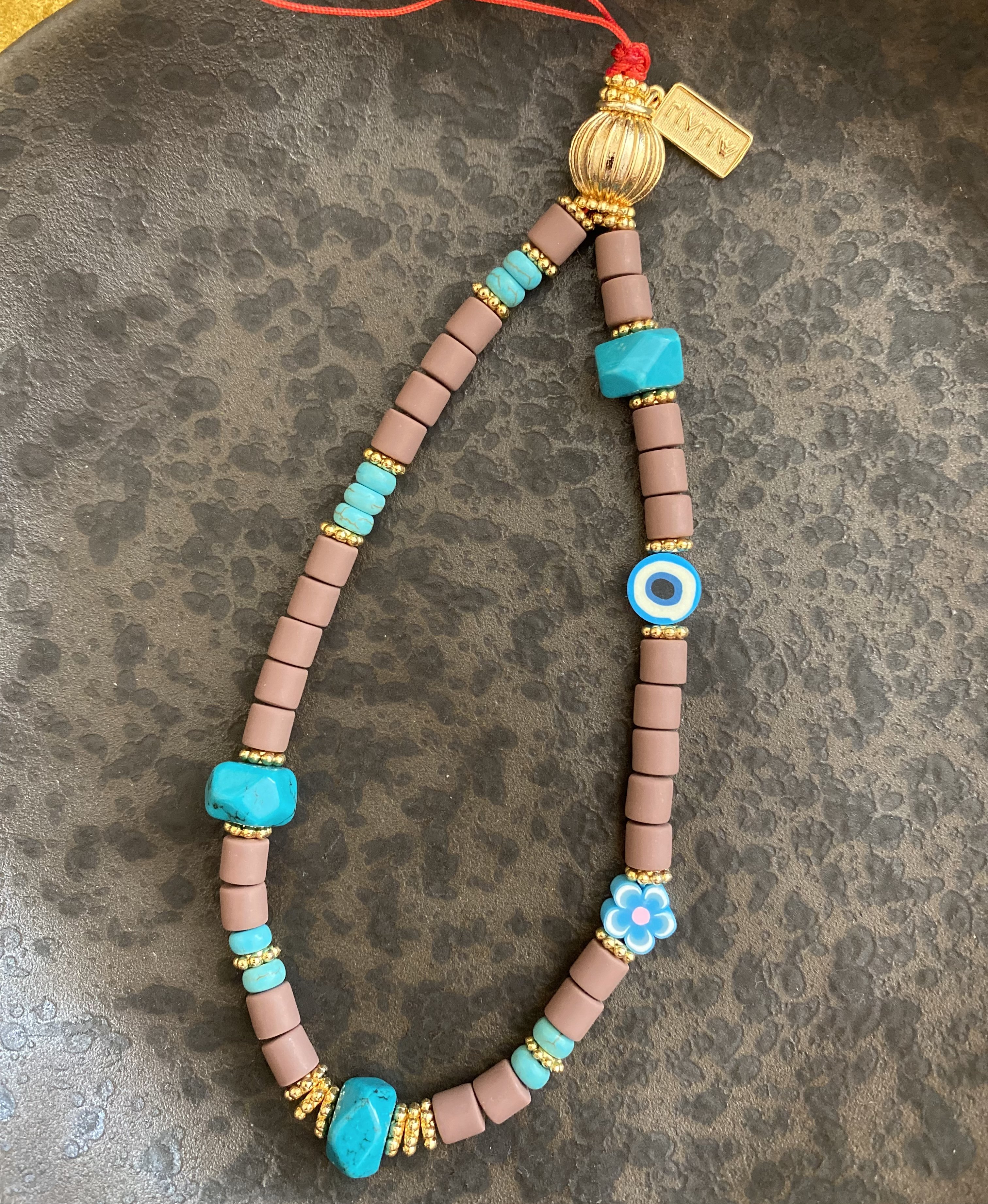 Turquoise Phone Charm